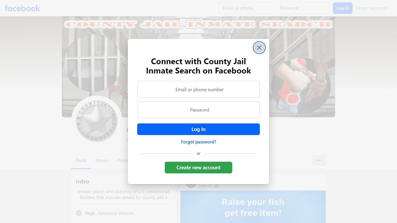 County Jail Inmate Search - Facebook